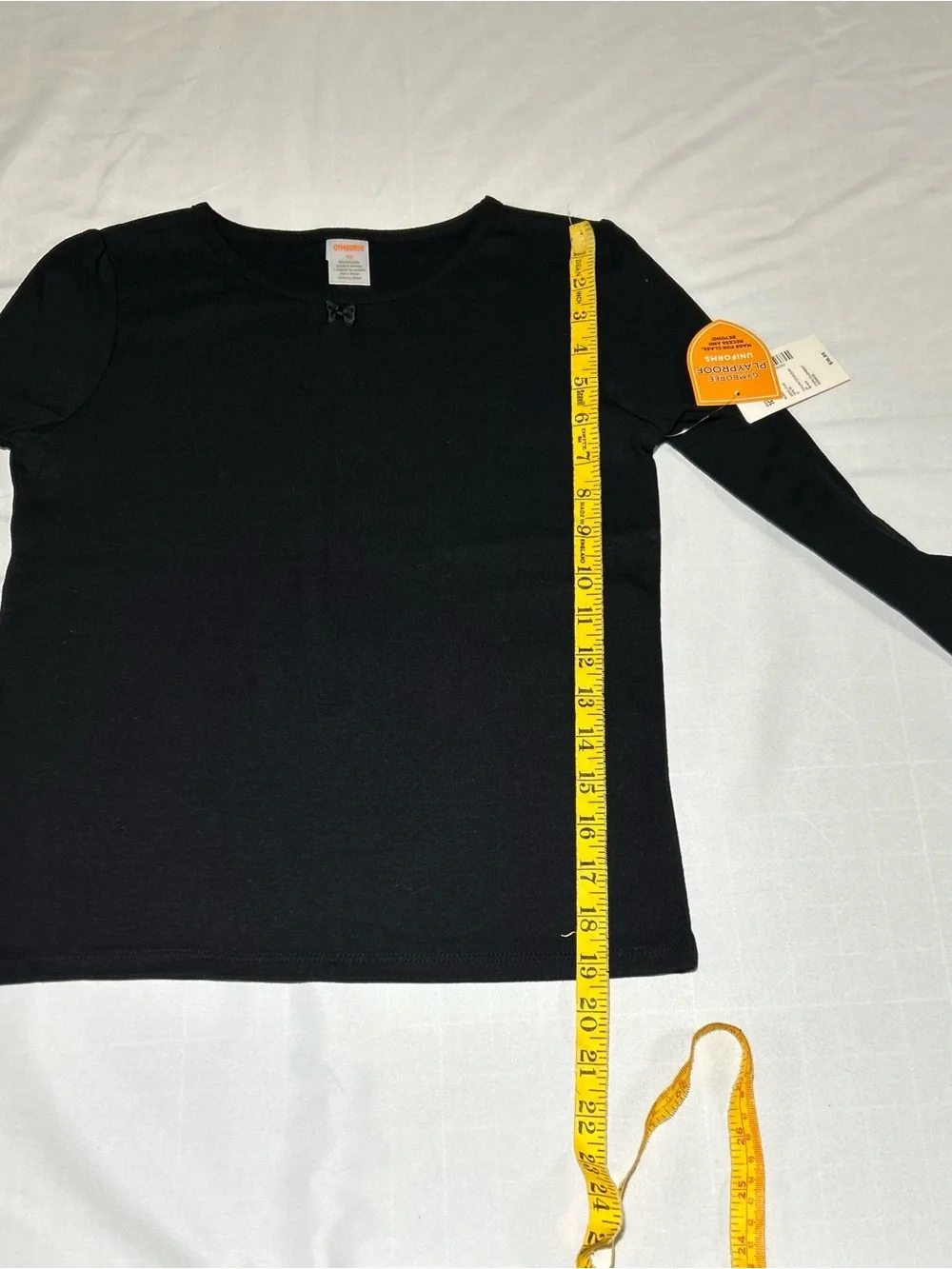 Gymboree Girls 10 Black Cotton Long Sleeve Layering Top NWT Uniform School